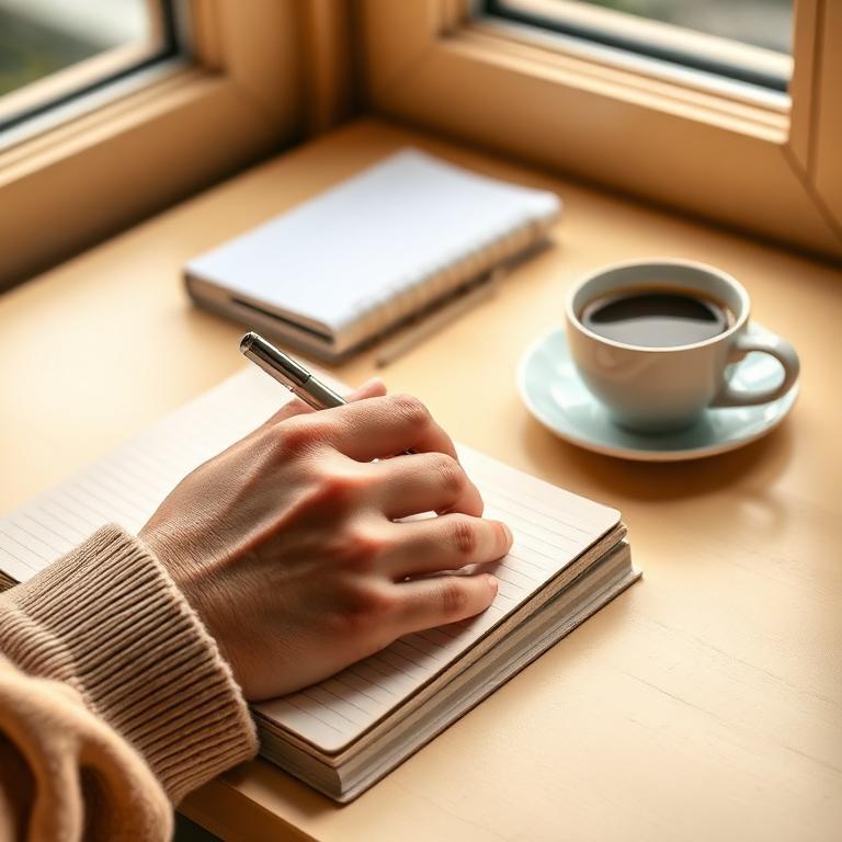 A notebook and pen
